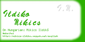 ildiko mikics business card